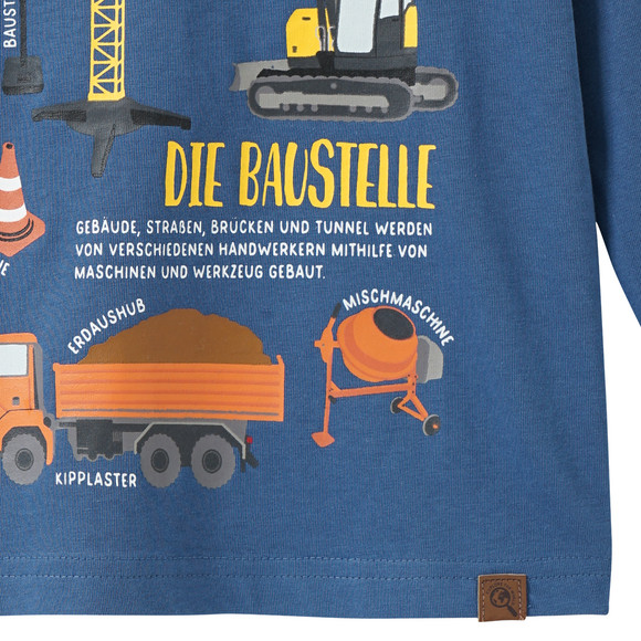 Kinder Langarmshirt mit Baustellen-Print
