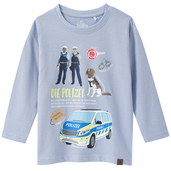 Kinder Langarmshirt mit Polizei-Print