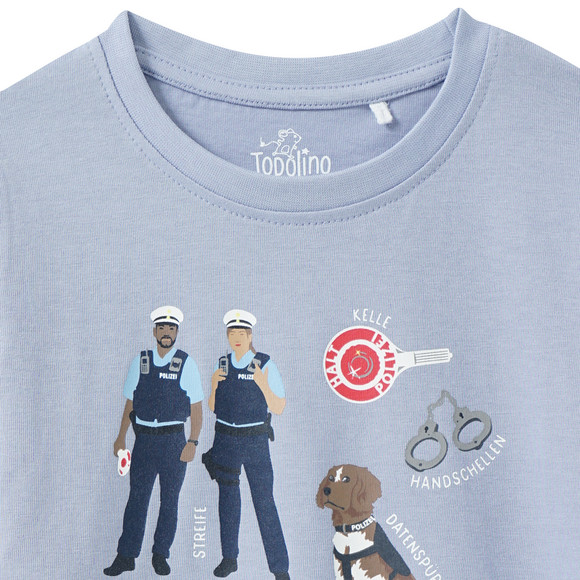Kinder Langarmshirt mit Polizei-Print