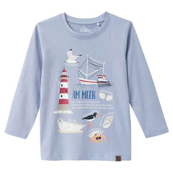Kinder Langarmshirt mit Meer-Print