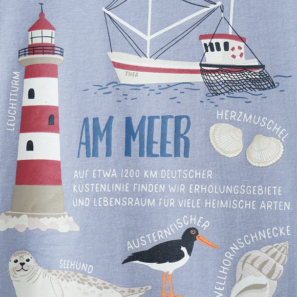 Kinder Langarmshirt mit Meer-Print