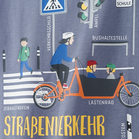 Kinder Langarmshirt mit Straßenverkehr-Motiv