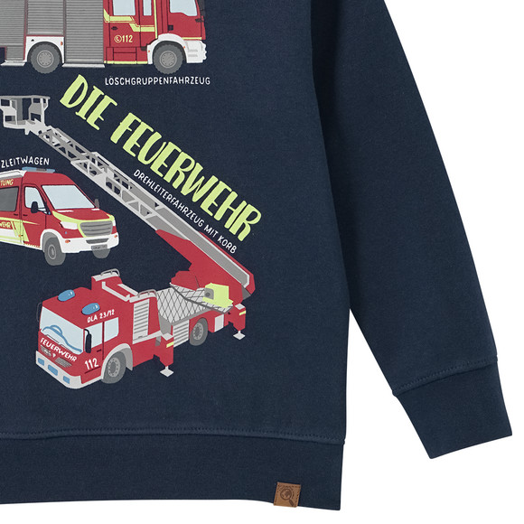 Kinder Sweatshirt mit Feuerwehr-Print