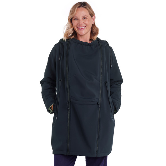 Damen Umstands-Softshellparka mit Babyeinsatz