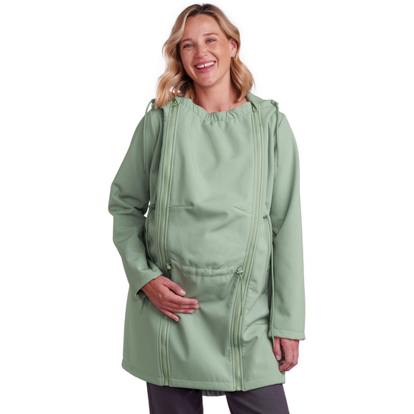 Damen Umstands-Softshellparka mit Babyeinsatz