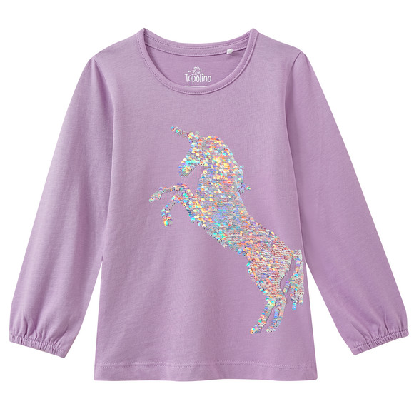 Langarmshirt Damen Pullover Mit Wendepailletten Mädchen