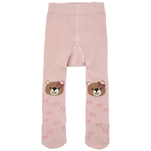 2 Mädchen Strumpfhosen mit Bären-Motiven