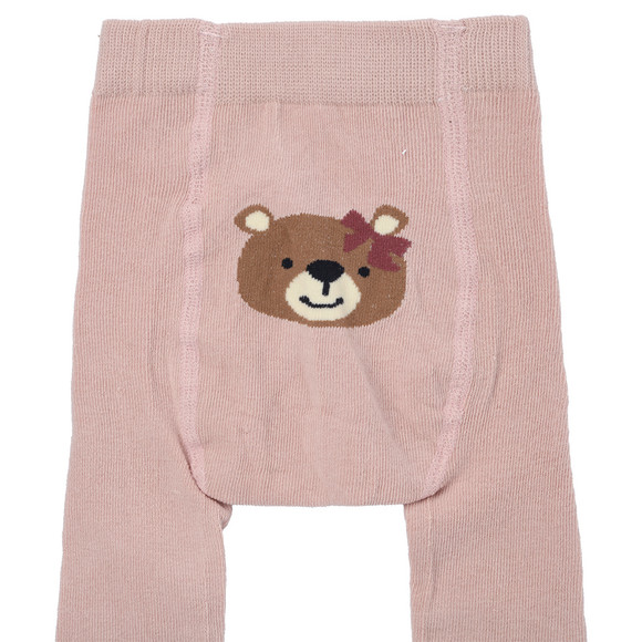 2 Mädchen Strumpfhosen mit Bären-Motiven