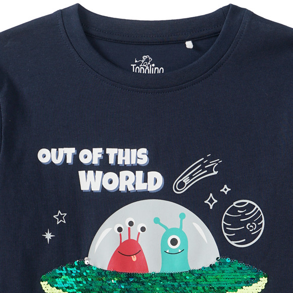 Jungen Langarmshirt mit Wendepailletten
