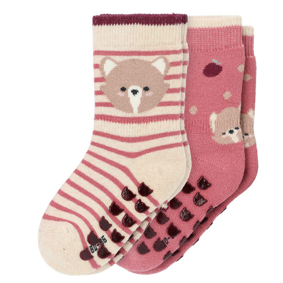 2 Paar Baby Stoppersocken mit Bio-Baumwolle