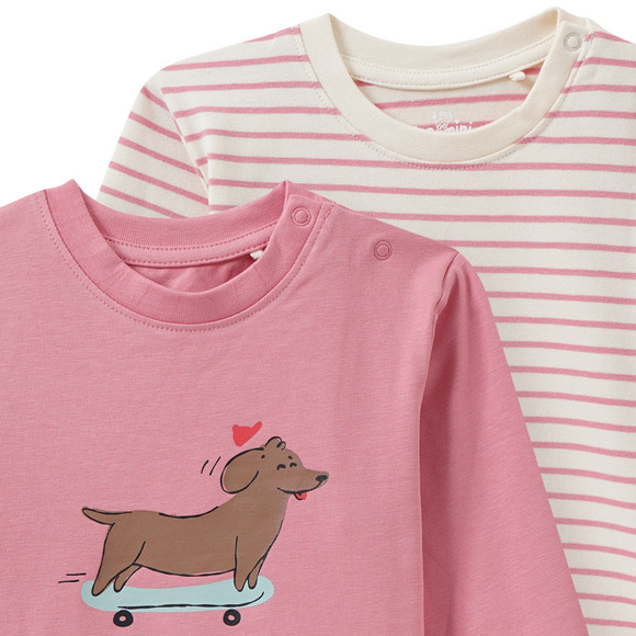 2 babyhemden met lange mouwen