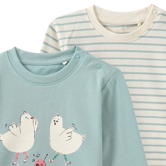 2 babyhemden met lange mouwen