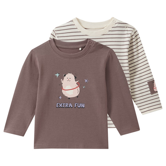 2 babyhemden met lange mouwen