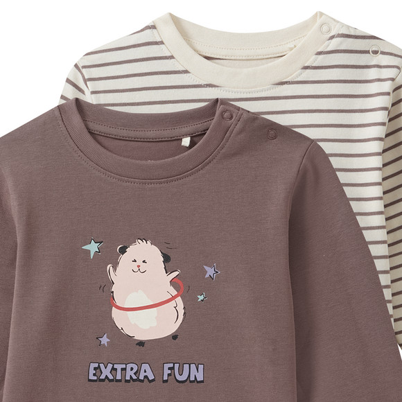 2 babyhemden met lange mouwen