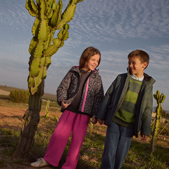 Meisjesjas met luipaardprint