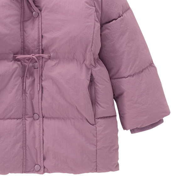 Gewatteerde jas met capuchon voor Meisjes