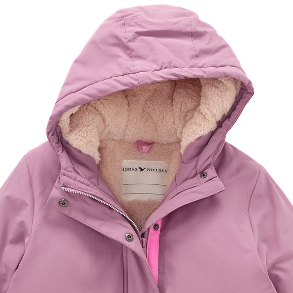 Meisjesparka gevoerd met teddy-pluche