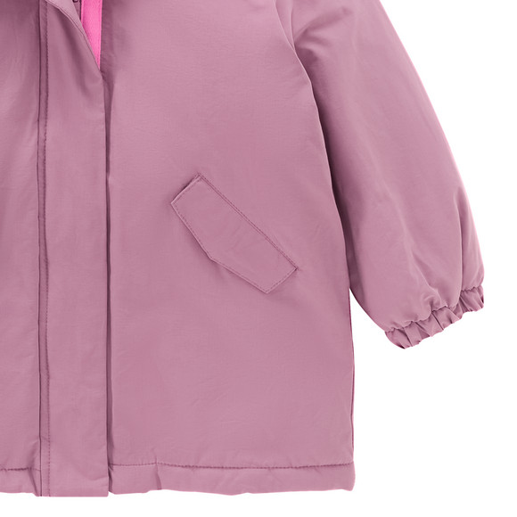 Meisjesparka gevoerd met teddy-pluche