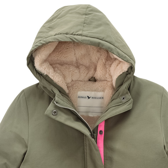 Meisjesparka gevoerd met teddypluche