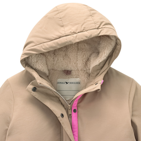 Meisjesparka gevoerd met teddy-pluche