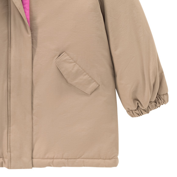 Meisjesparka gevoerd met teddy-pluche