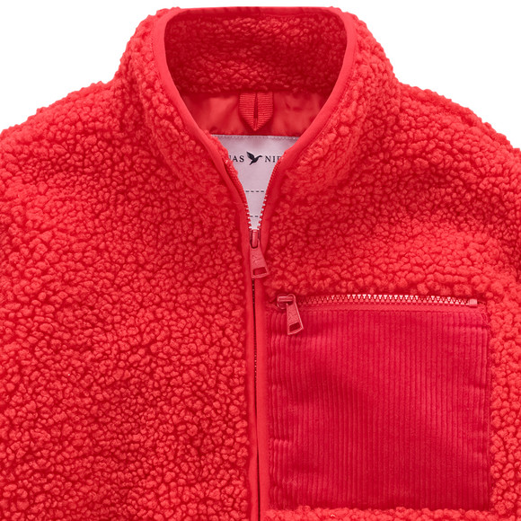 Teddyjasje voor kinderen met ribfluwelen zak