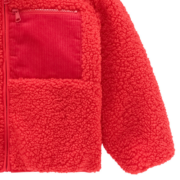 Teddyjasje voor kinderen met ribfluwelen zak