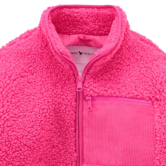 Meisjes teddyjas met ribfluwelen zak