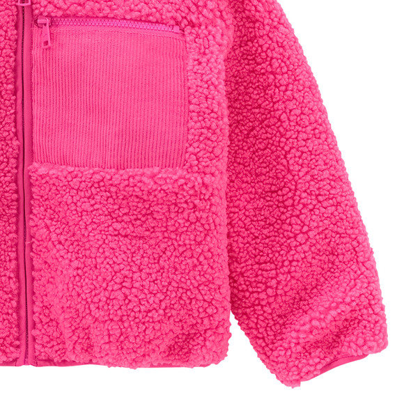 Meisjes teddyjas met ribfluwelen zak