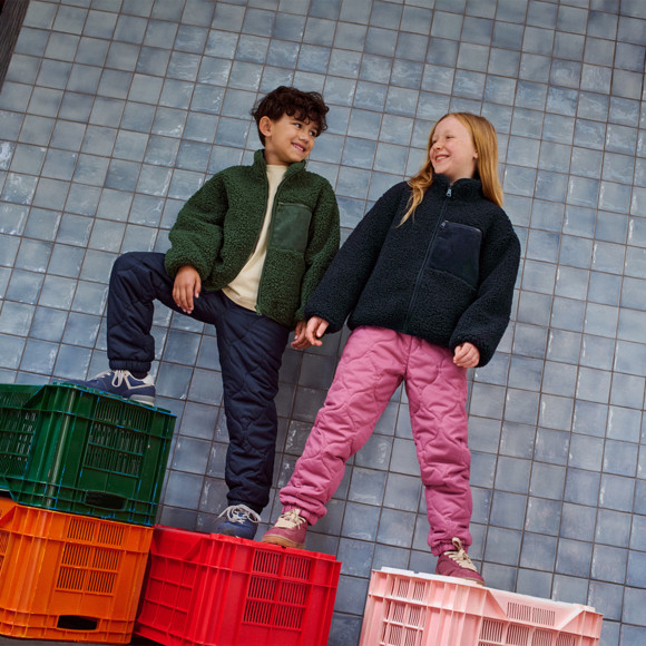 Kinderteddyjas met ribfluwelen zak