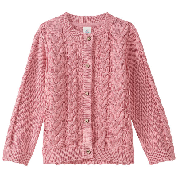 Baby Strickjacke mit Zopfmuster