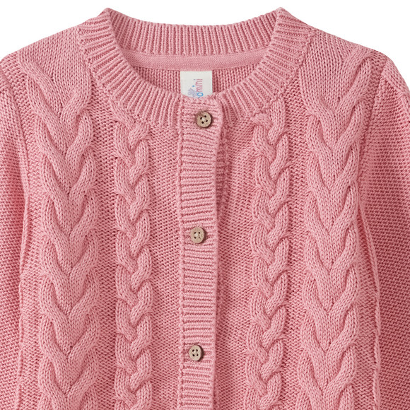Baby Strickjacke mit Zopfmuster