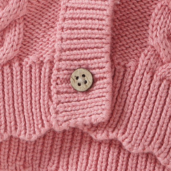 Baby Strickjacke mit Zopfmuster