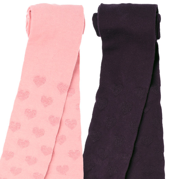 2 Mädchen Strumpfhosen mit Ajour-Muster