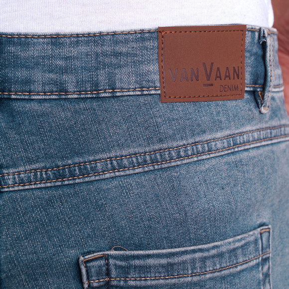 Slim fit jeans met vijf zakken voor heren