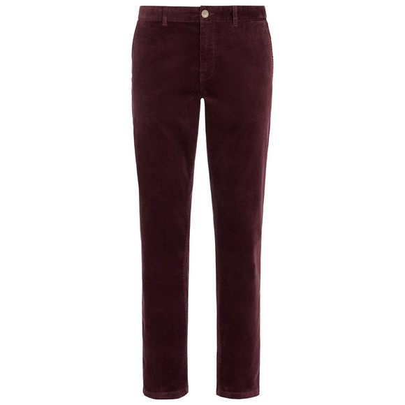 Corduroy herenbroek met vier zakken donkerrood