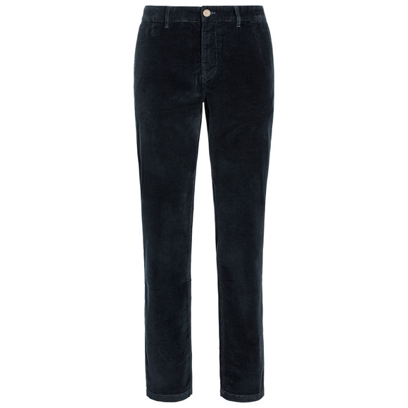 Corduroy herenbroek met vier zakken donkerblauw