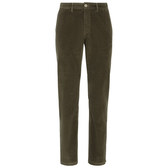 Corduroy herenbroek met vier zakken olijf