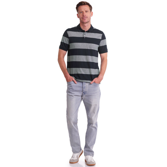 Herren Poloshirt mit breiten Streifen