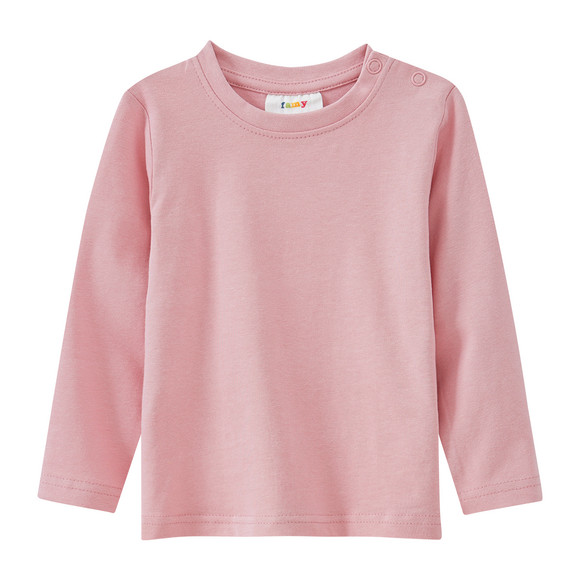 3 Baby Langarmshirts in Unifarben