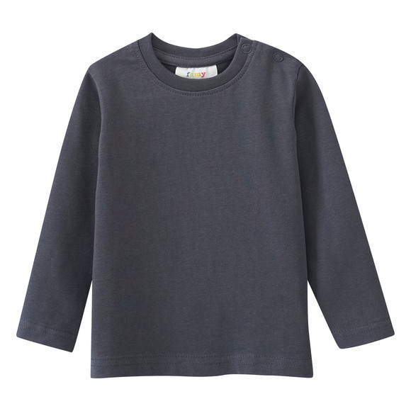 3 Baby Langarmshirts in Unifarben