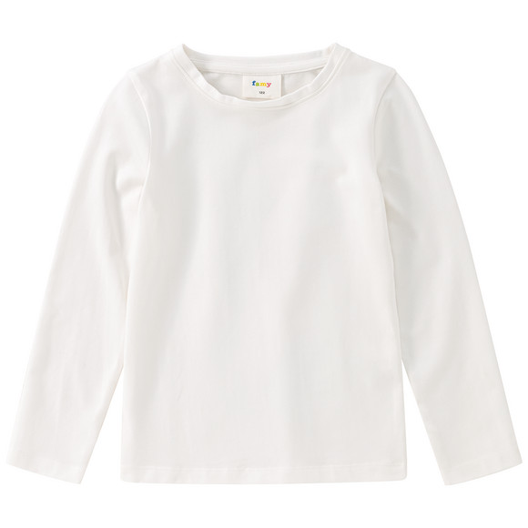 3 Mädchen Langarmshirts in Unifarben