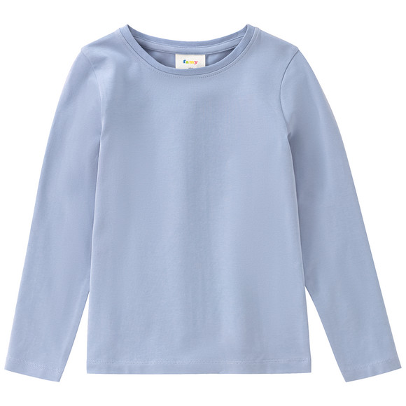 3 Mädchen Langarmshirts in Unifarben