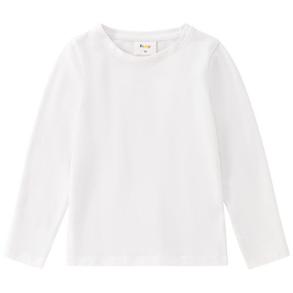 3 Mädchen Langarmshirts in Unifarben