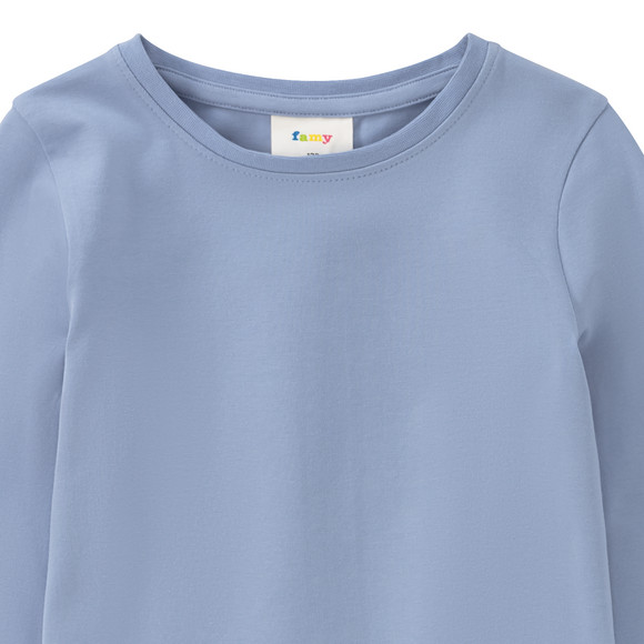 3 Mädchen Langarmshirts in Unifarben