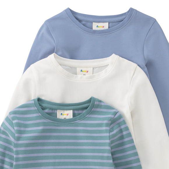 3 Mädchen Langarmshirts im Set