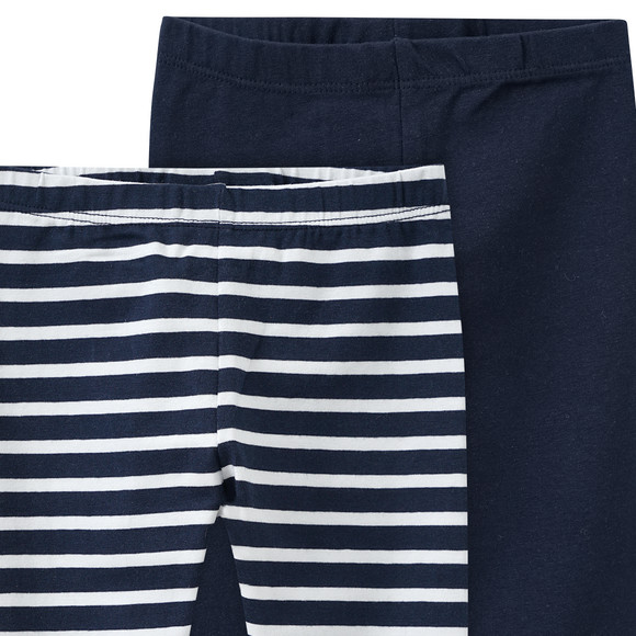 2 Baby Leggings mit Bio-Baumwolle