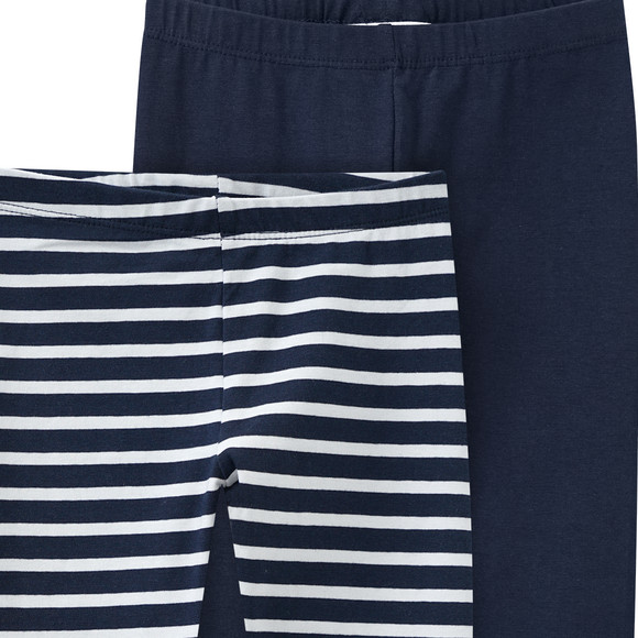 2 Mädchen Leggings mit Bio-Baumwolle