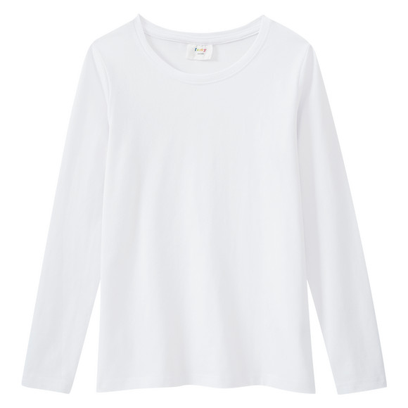 3 Mädchen Langarmshirts in Unifarben