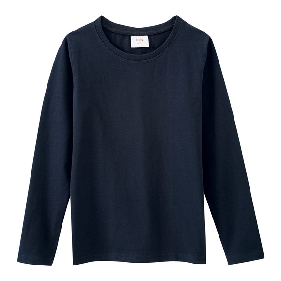 3 Mädchen Langarmshirts in Unifarben